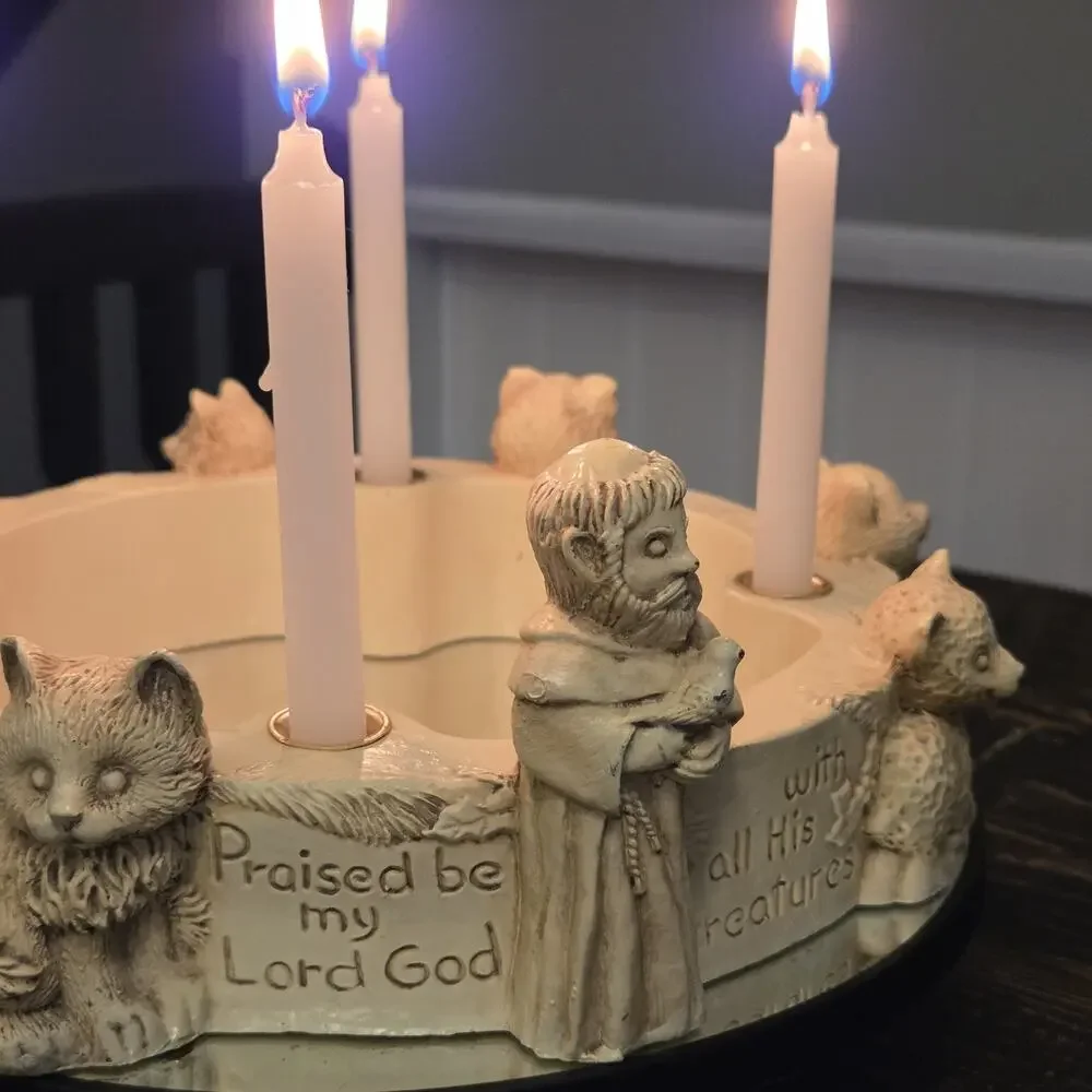 Abbey Press Candle Wreath St Francis Of Assisi Animals Praised be my Lord God